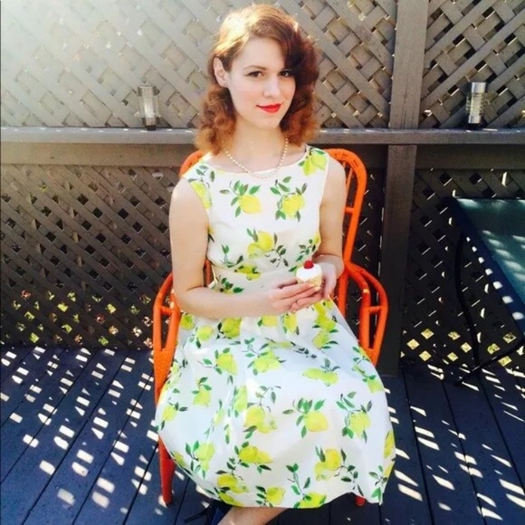 Kate Spade Lemon Dress Sz 4 - Picture 2 of 9
